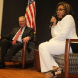 Fredericksburg Leaders Question Senator Tim Kaine at Library Community Conversation