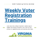 Weekly Voter Registration Trainings