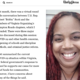 Op-ed on COVID, Schools, and Police from Cher Denton of Hampton