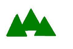 3 green triangles represent mountains in the SAMS logo