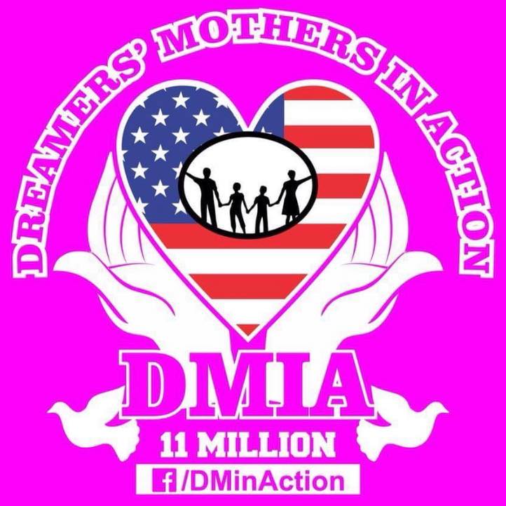 Logo with name in English, pink background, hands holding a heart with red, white, and blue flag and a family. 11 million and the facebook name