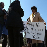 Martinsville protesters against voter ID bills